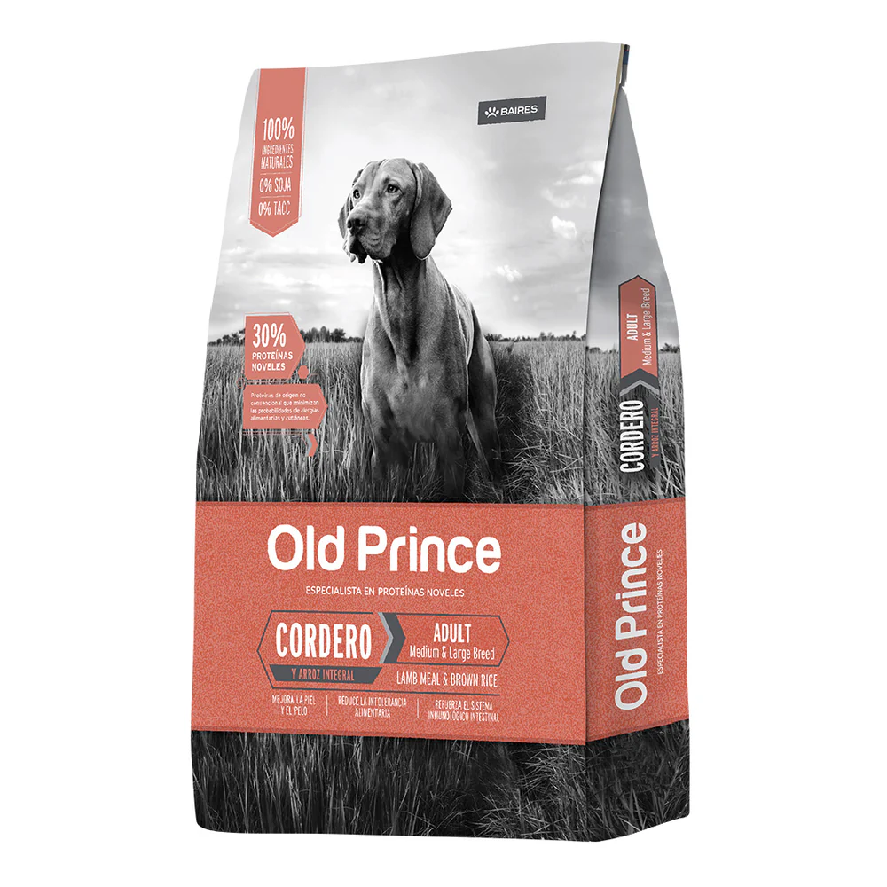 Alimento Old Prince Perro Adulto Mediano y Grande Cordero y Arroz